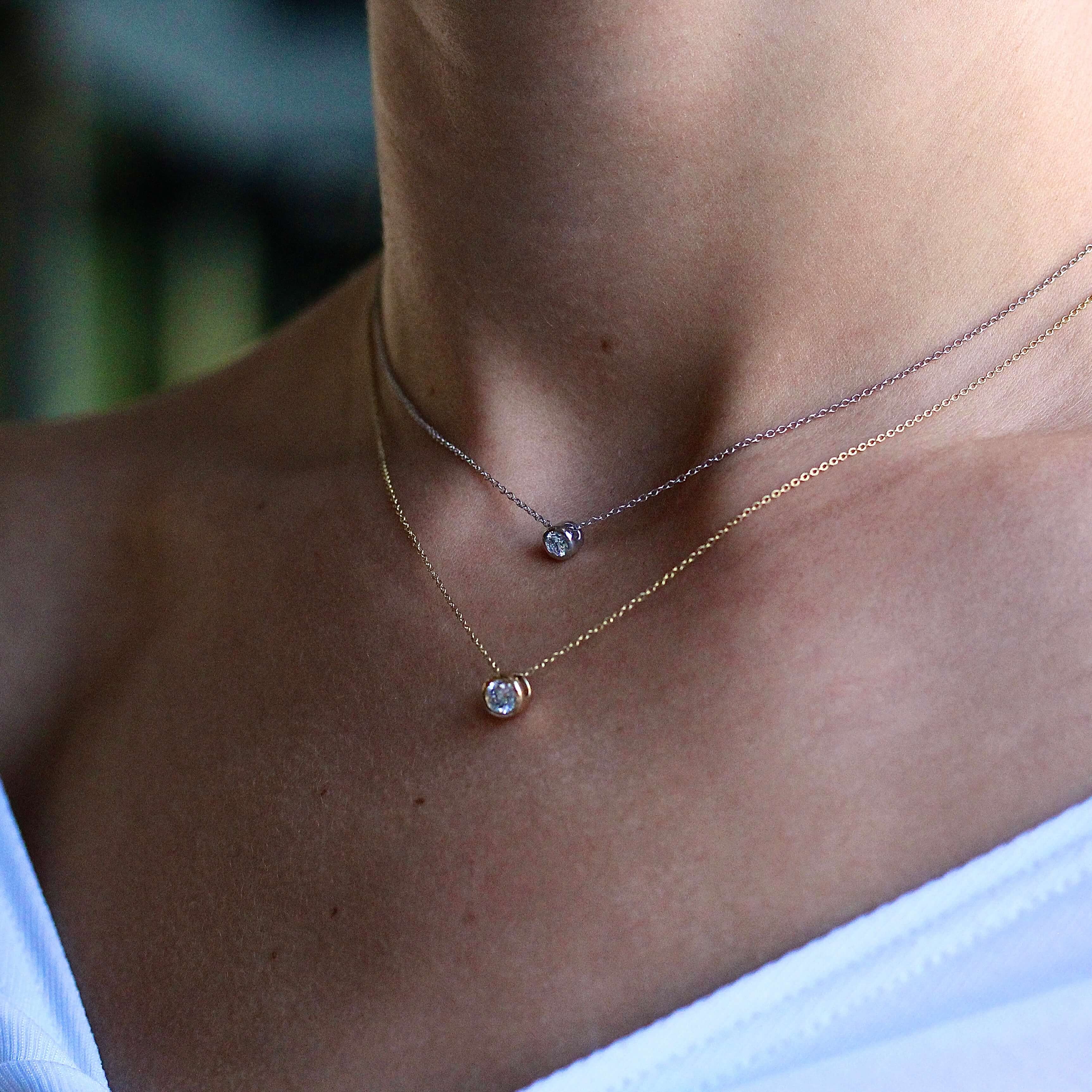 Bezel-set Diamond Necklace | Brilliant Earth