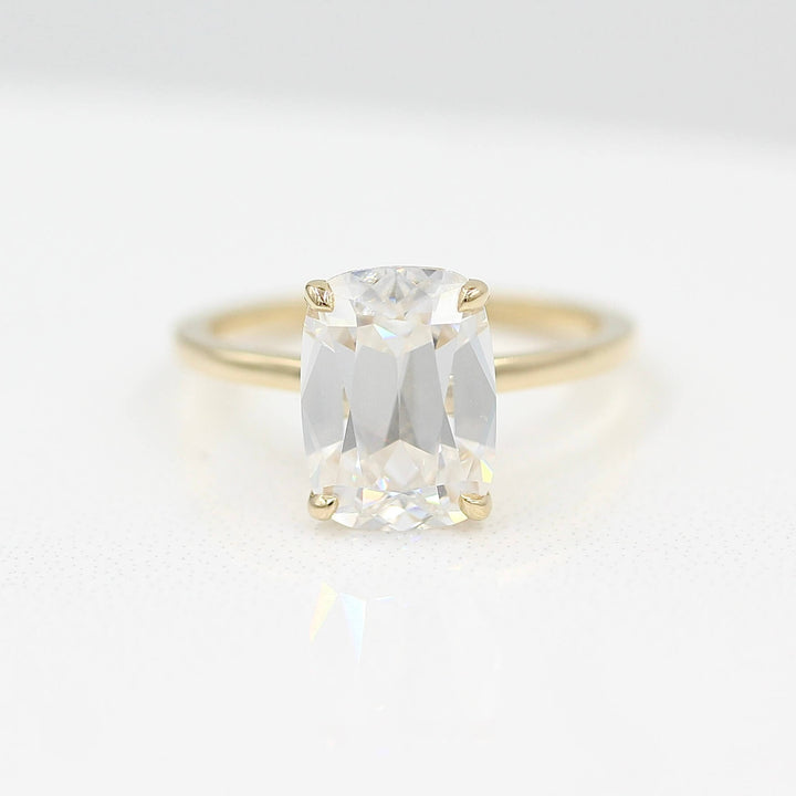 Ready to Ship Ring 14k Yellow Gold The Eri Ring in Yellow Gold with 3.5ct Moissanite