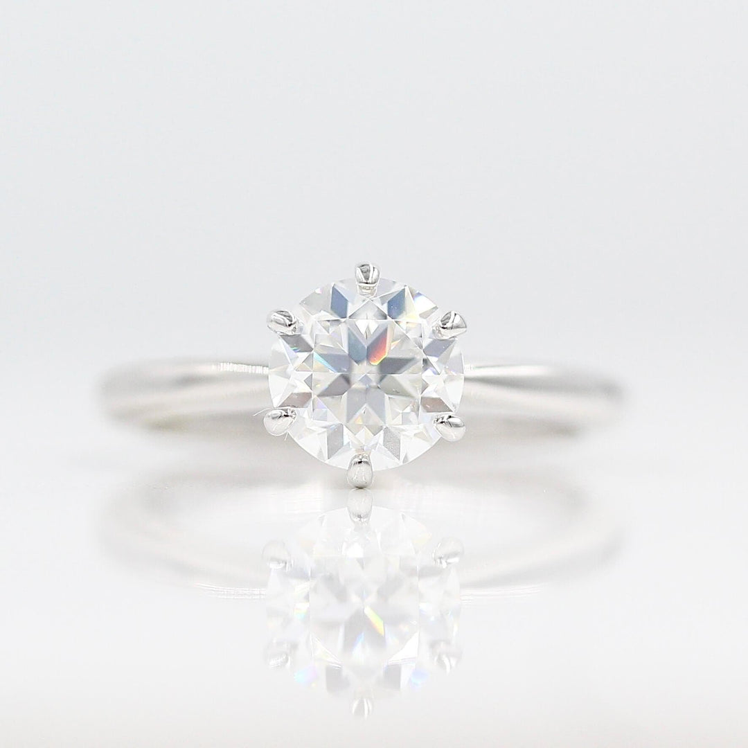 Ready-to-ship Ring 14k White Gold The Audrey Ring in White Gold with 1ct Moissanite