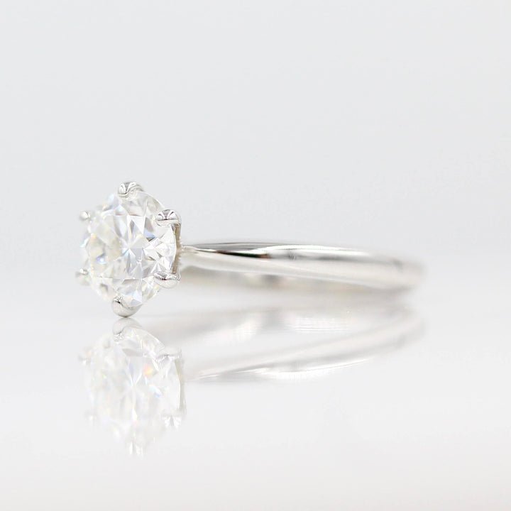 Ready-to-ship Ring 14k White Gold The Audrey Ring in White Gold with 1ct Moissanite