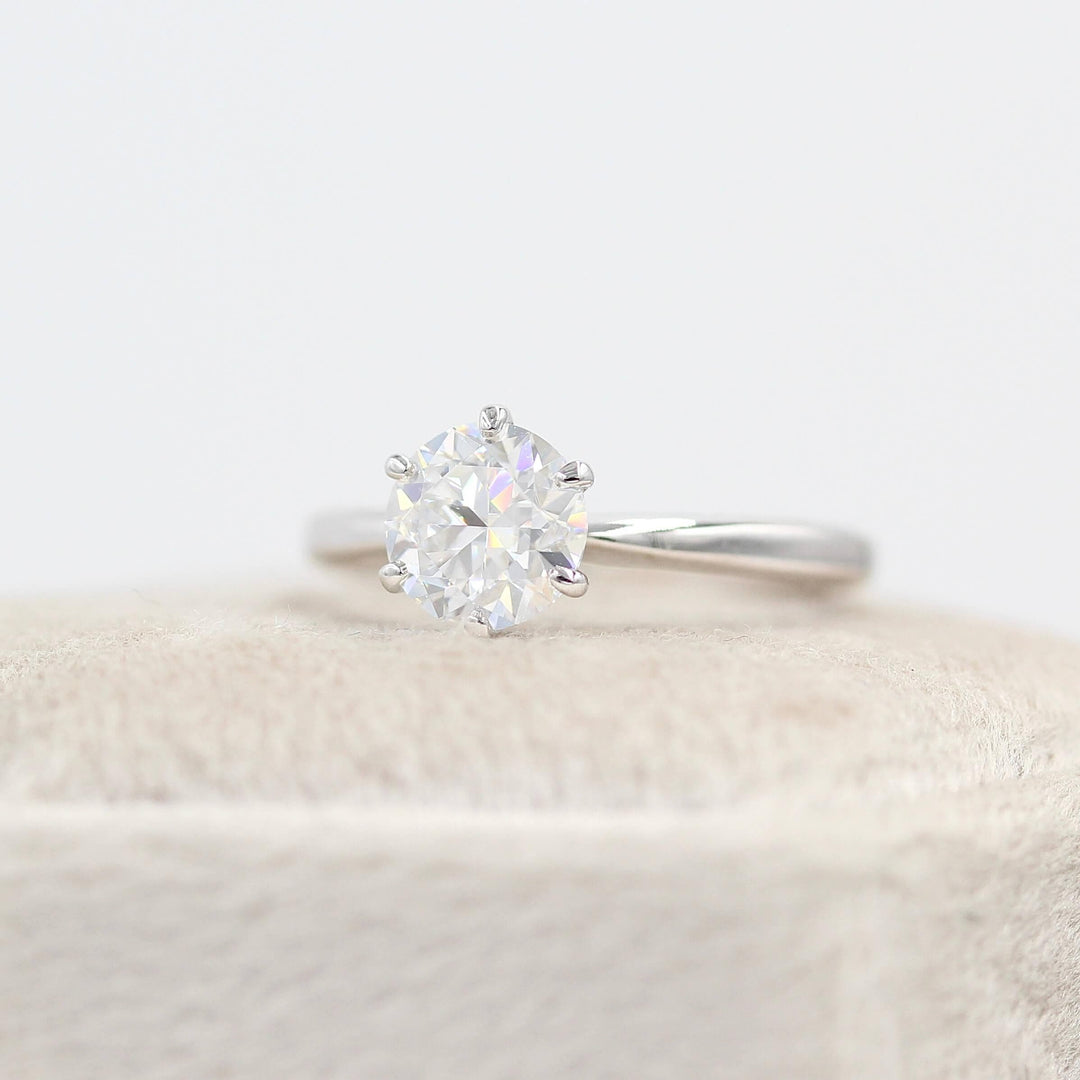 Ready-to-ship Ring 14k White Gold The Audrey Ring in White Gold with 1ct Moissanite