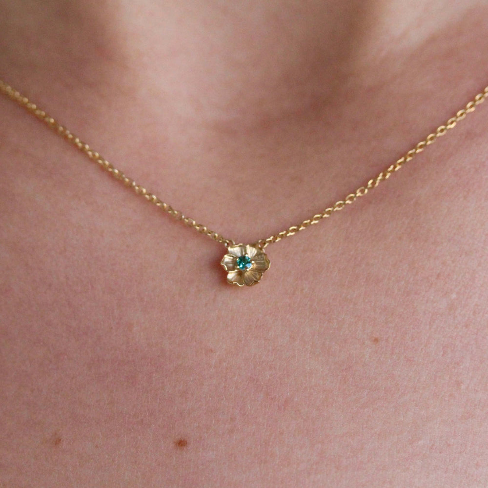 Necklace The August Birthstone Poppy Necklace with Chrysoberyl