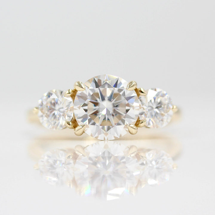 Ready to Ship Ring 14k Yellow Gold / 2ct The Corrinne Hidden Halo Ring in Yellow Gold with 2ct Moissanite