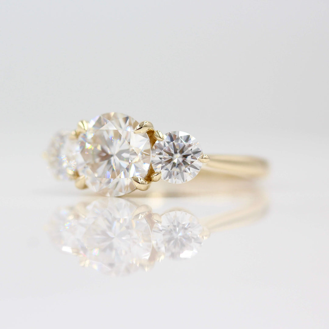 Ready to Ship Ring 14k Yellow Gold / 2ct The Corrinne Hidden Halo Ring in Yellow Gold with 2ct Moissanite