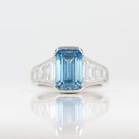 Engagement Ring Platinum The Daphne Ring in Platinum with 3.11ct Blue Lab-Grown Diamond