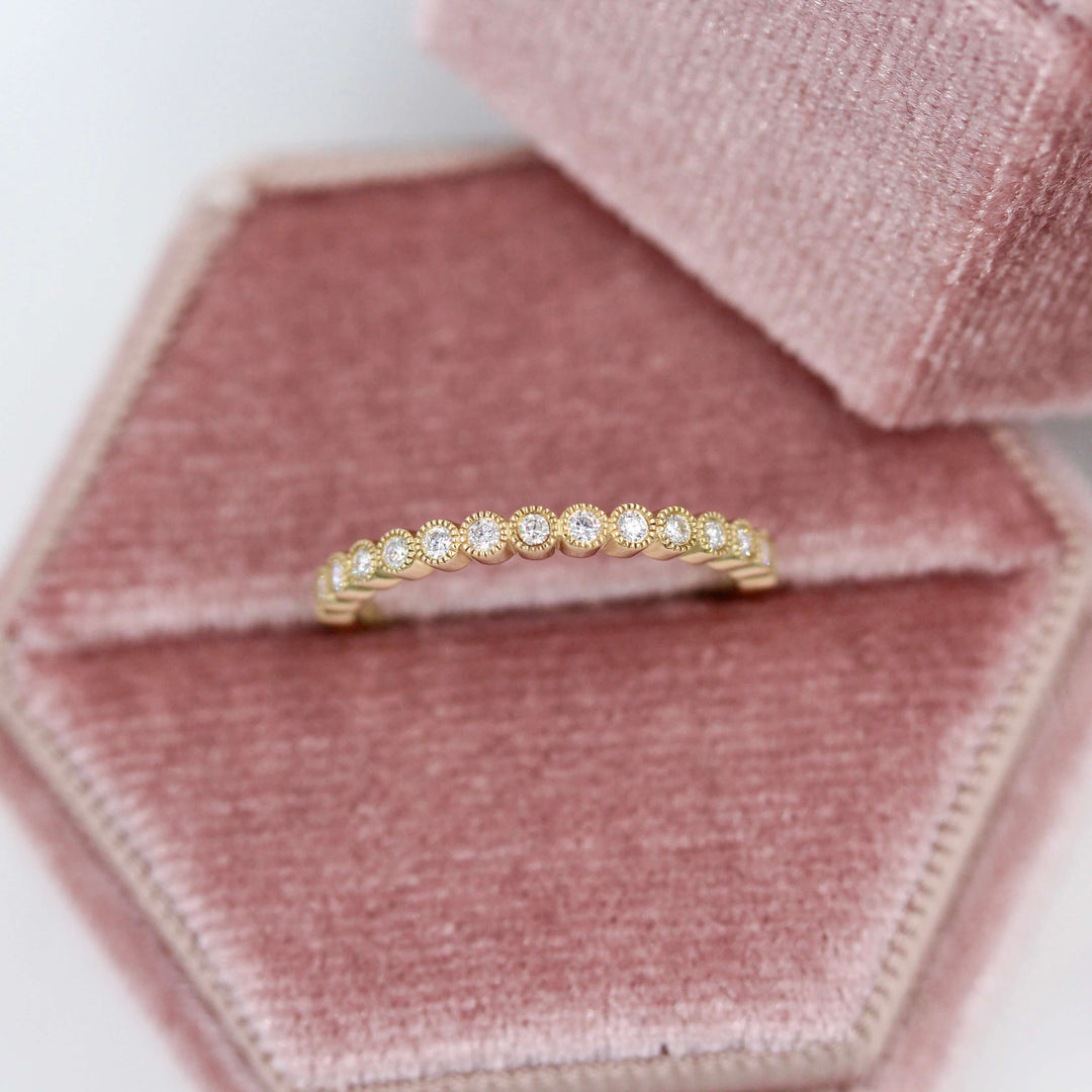 Wedding Band The Birthstone Florence Wedding Band with Diamond (April)