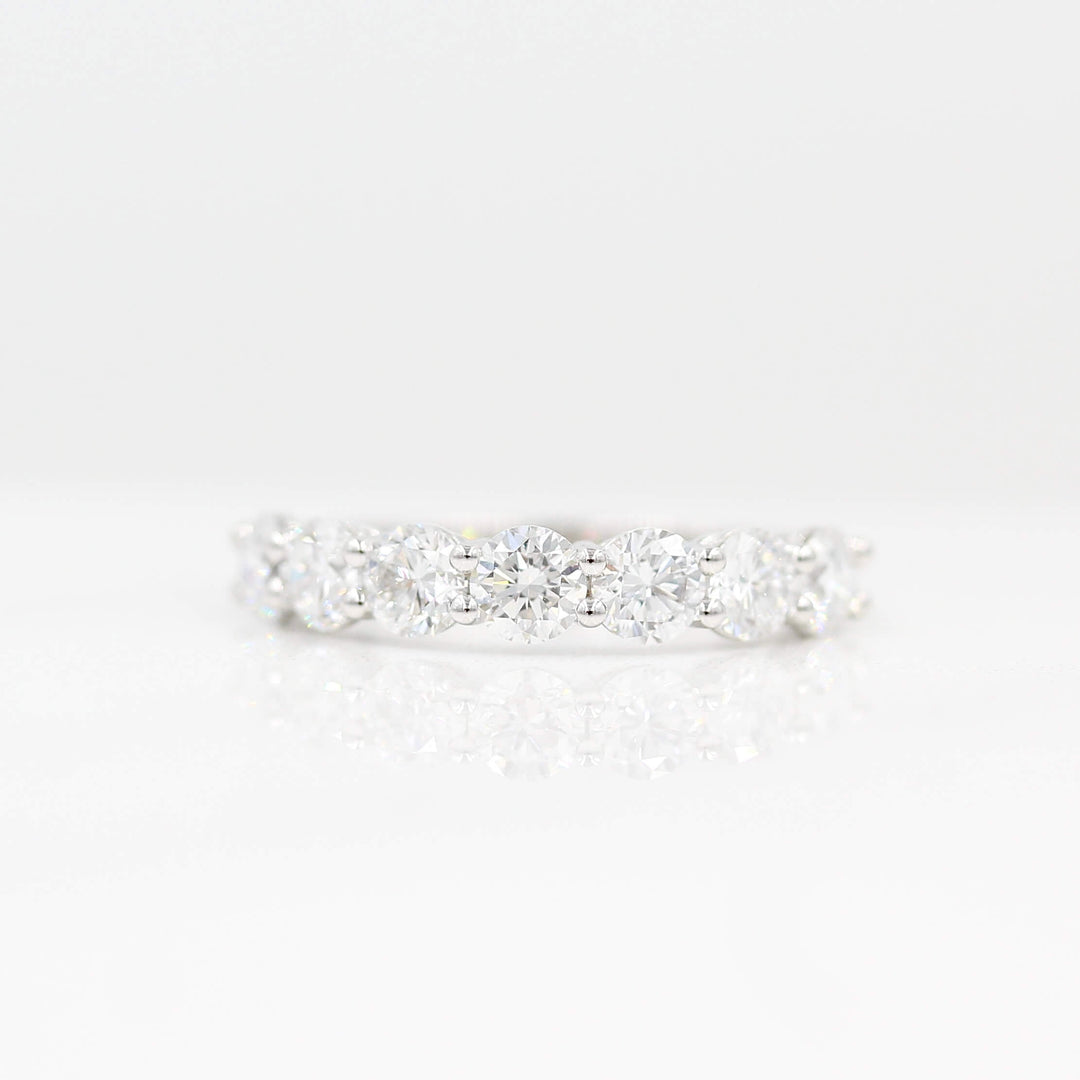 The Elisa Wedding Band in White Gold and 1.75ct Lab-Grown Diamond against a white background