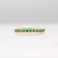 Wedding Band The Birthstone Florence Wedding Band with Emerald (May)