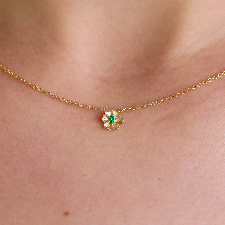 Necklace The May Birthstone Poppy Necklace with Emerald