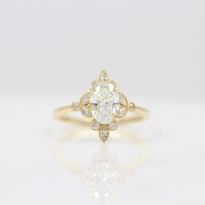 Ready to Ship Ring 14k Yellow Gold The Harlow Ring (Oval) in Yellow Gold with 1.12ct Lab-Grown Diamond