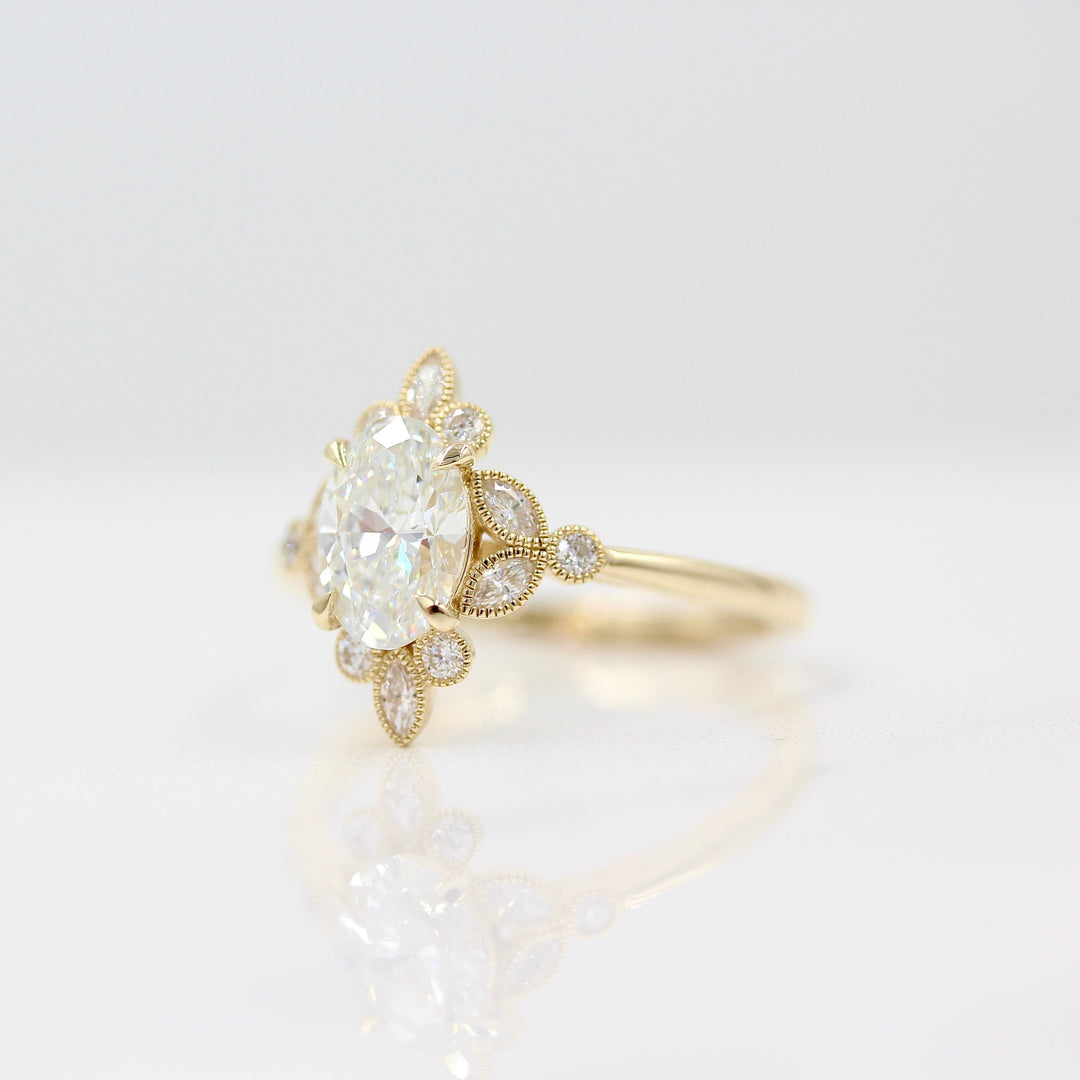 Ready to Ship Ring 14k Yellow Gold The Harlow Ring (Oval) in Yellow Gold with 1.12ct Lab-Grown Diamond