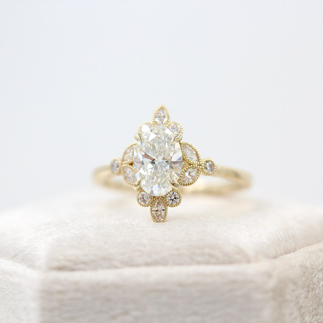 Ready to Ship Ring 14k Yellow Gold The Harlow Ring (Oval) in Yellow Gold with 1.12ct Lab-Grown Diamond