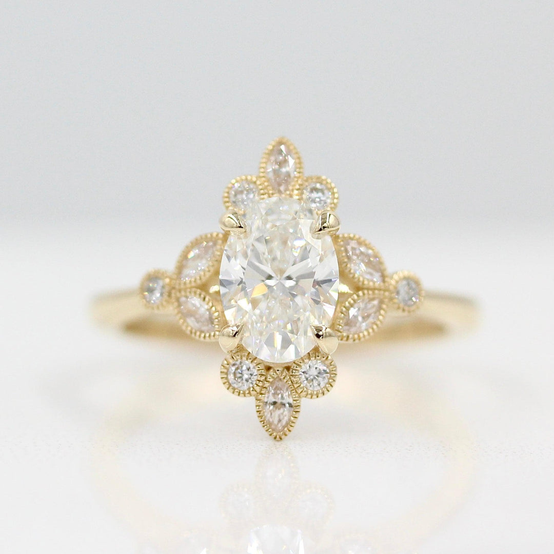 Ready to Ship Ring 14k Yellow Gold The Harlow Ring (Oval) in Yellow Gold with 1.12ct Lab-Grown Diamond