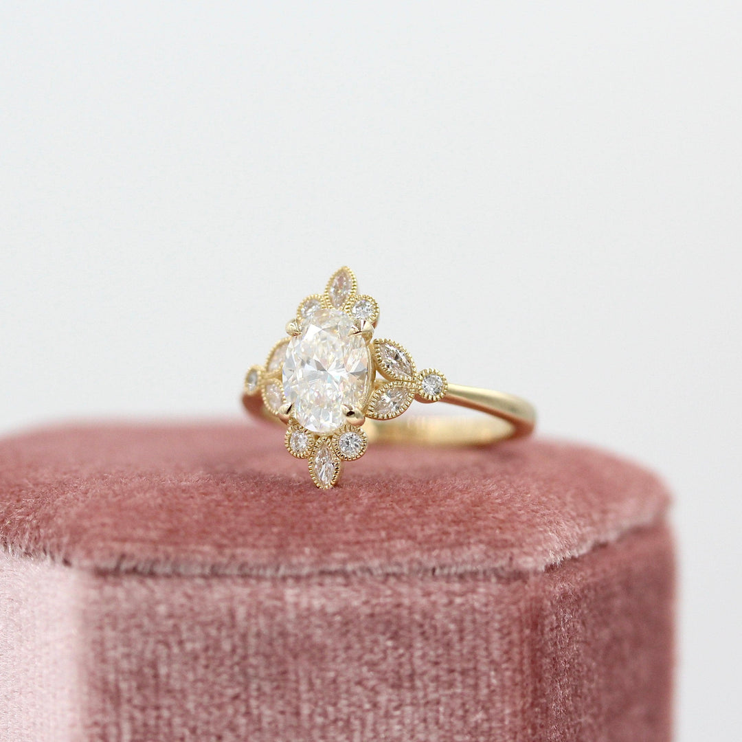 Ready to Ship Ring 14k Yellow Gold The Harlow Ring (Oval) in Yellow Gold with 1.12ct Lab-Grown Diamond