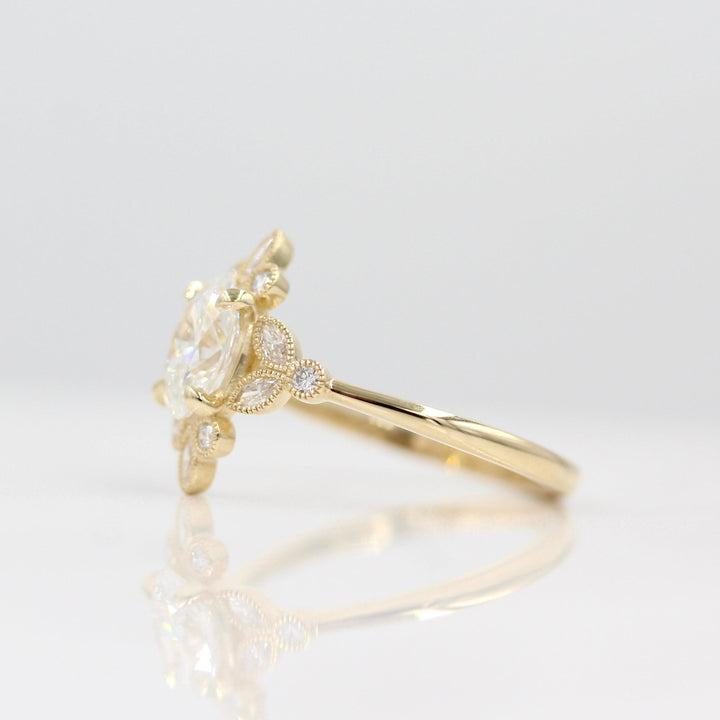 Ready to Ship Ring 14k Yellow Gold The Harlow Ring (Oval) in Yellow Gold with 1.12ct Lab-Grown Diamond