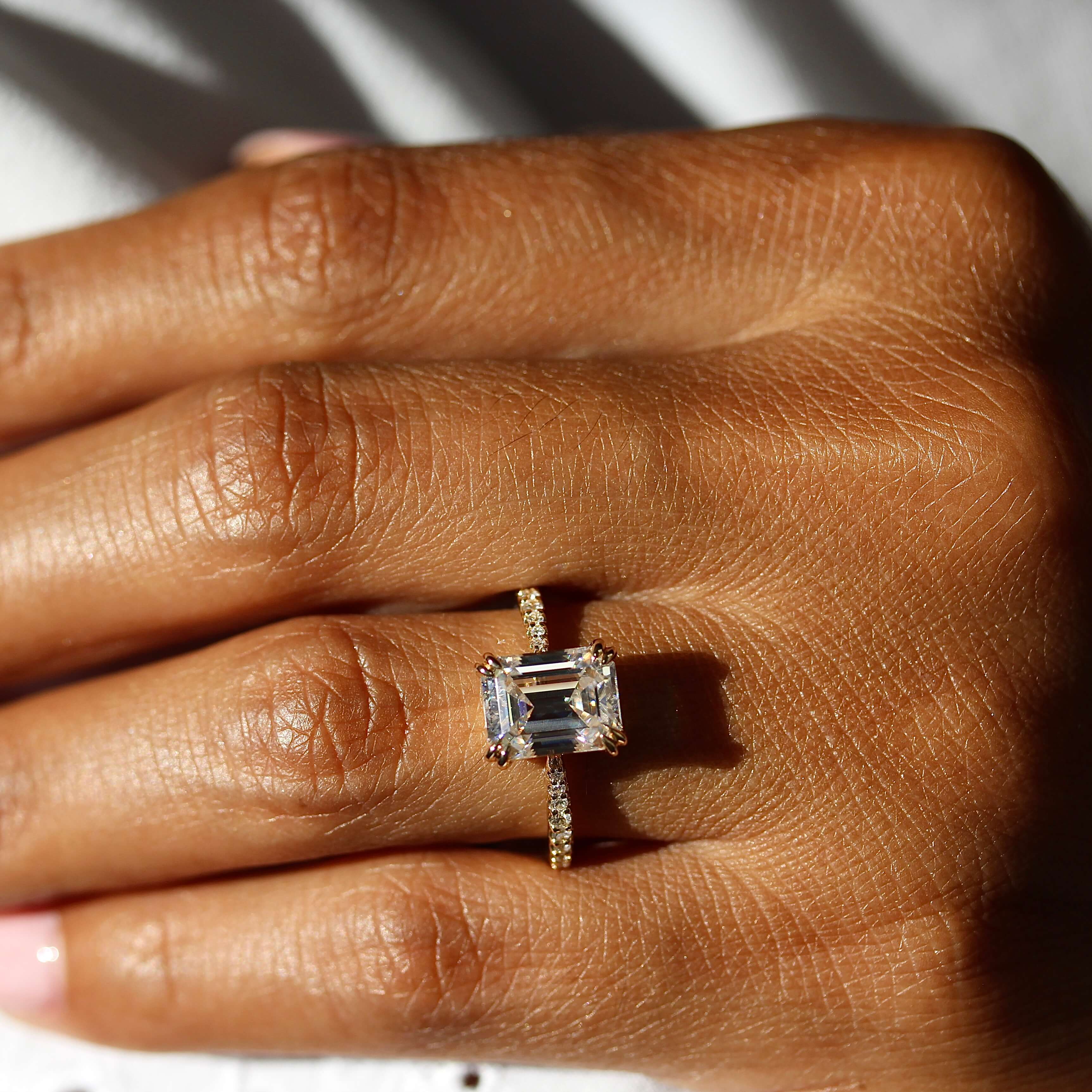 Santorini 2.60 carat emerald engagement ring | Nature Sparkle