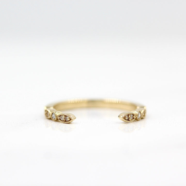 Ready to Ship Ring 14k Yellow Gold The Open Charlotte Wedding Band in Yellow Gold