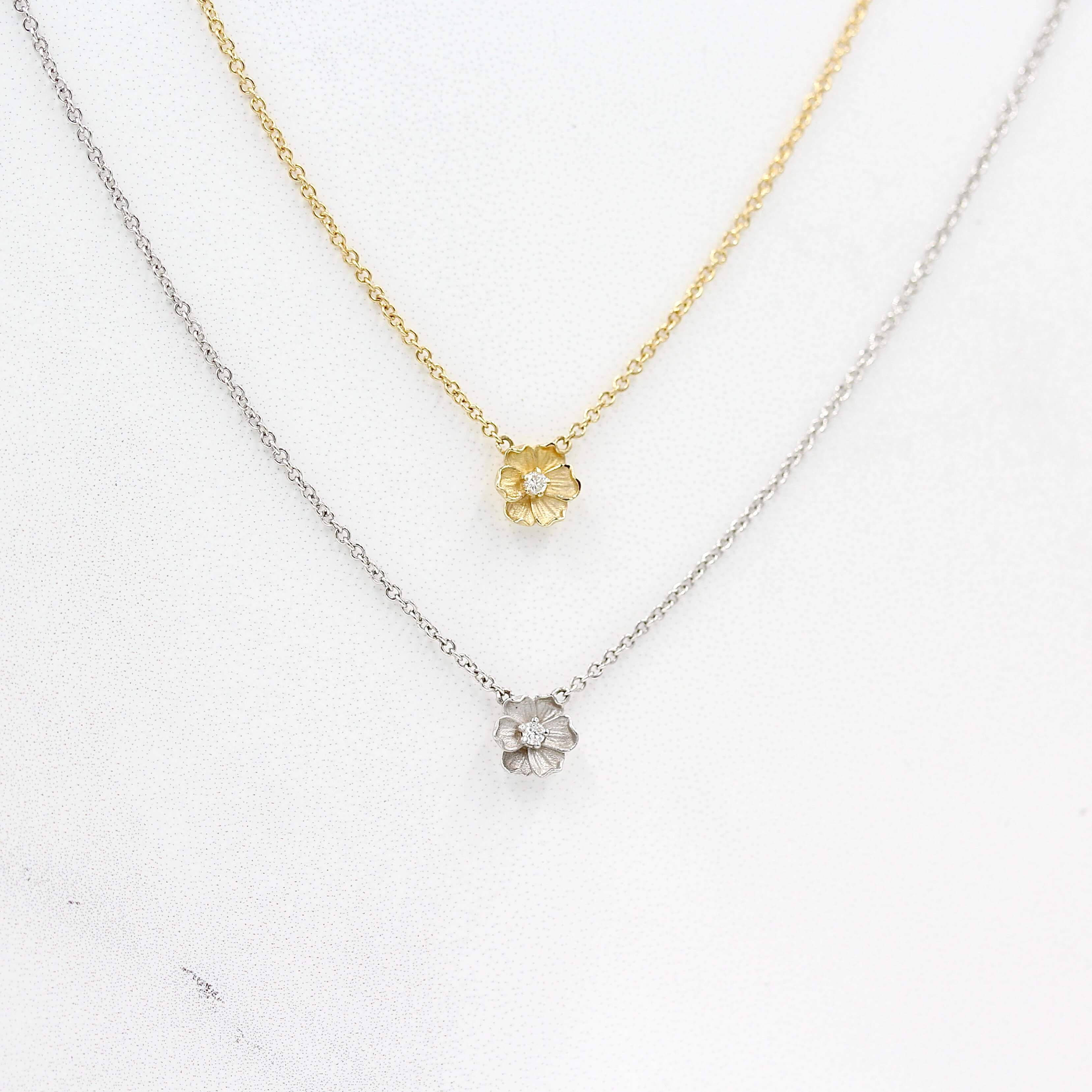 Gold poppy pendant hot sale
