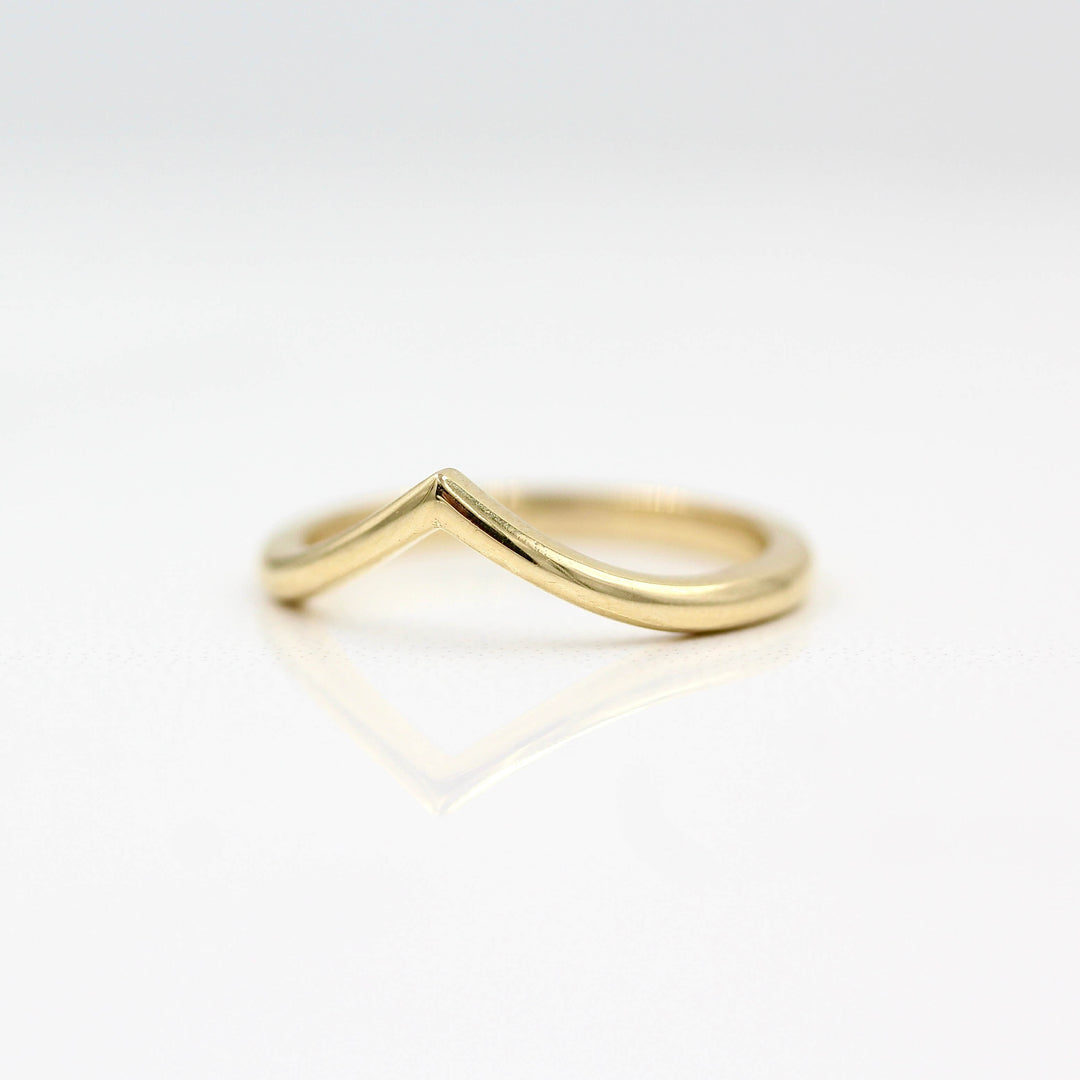 Ready to Ship Ring 14k Yellow Gold The V Wedding Band in Yellow Gold