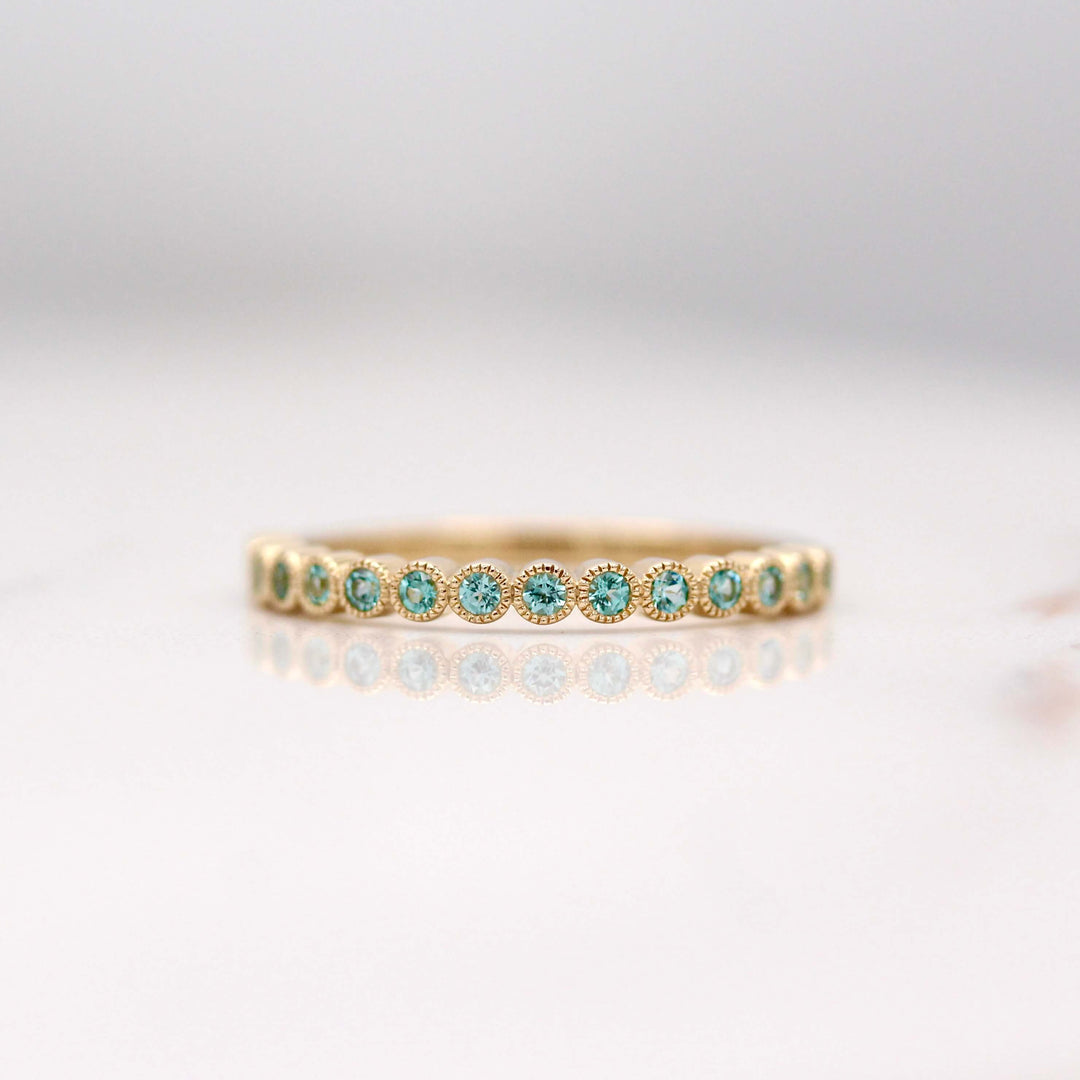 Wedding Band The Birthstone Florence Wedding Band with Paraiba Spinel (December)