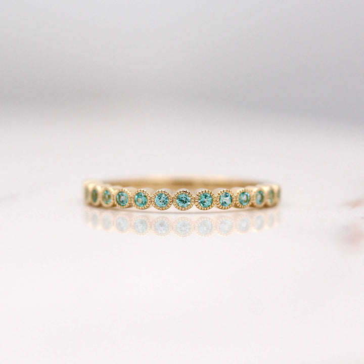 Wedding Band The Birthstone Florence Wedding Band with Paraiba Spinel (December)