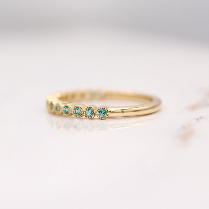 Wedding Band The Birthstone Florence Wedding Band with Paraiba Spinel (December)