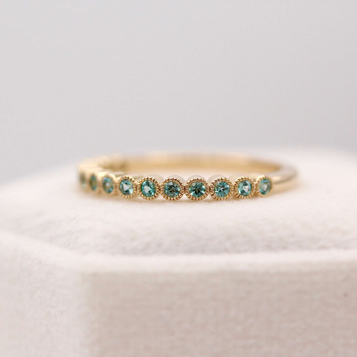 Wedding Band The Birthstone Florence Wedding Band with Paraiba Spinel (December)