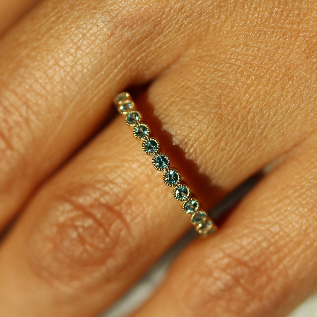 Wedding Band The Birthstone Florence Wedding Band with Paraiba Spinel (December)