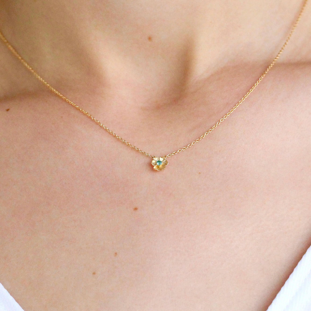 Necklace The December Birthstone Poppy Necklace with Paraiba Spinel