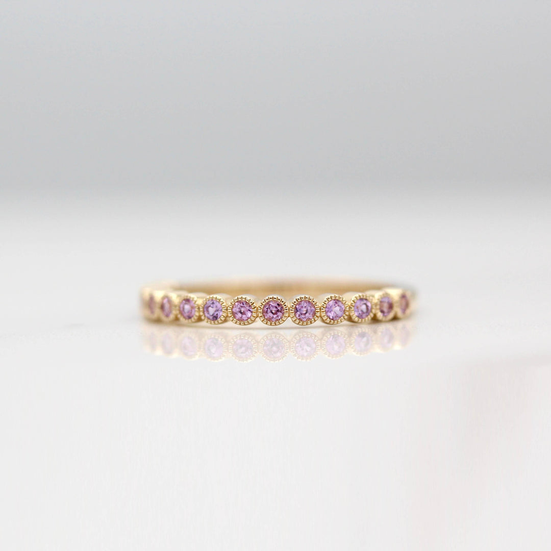 Wedding Band The Birthstone Florence Wedding Band with Purple Sapphire (February)