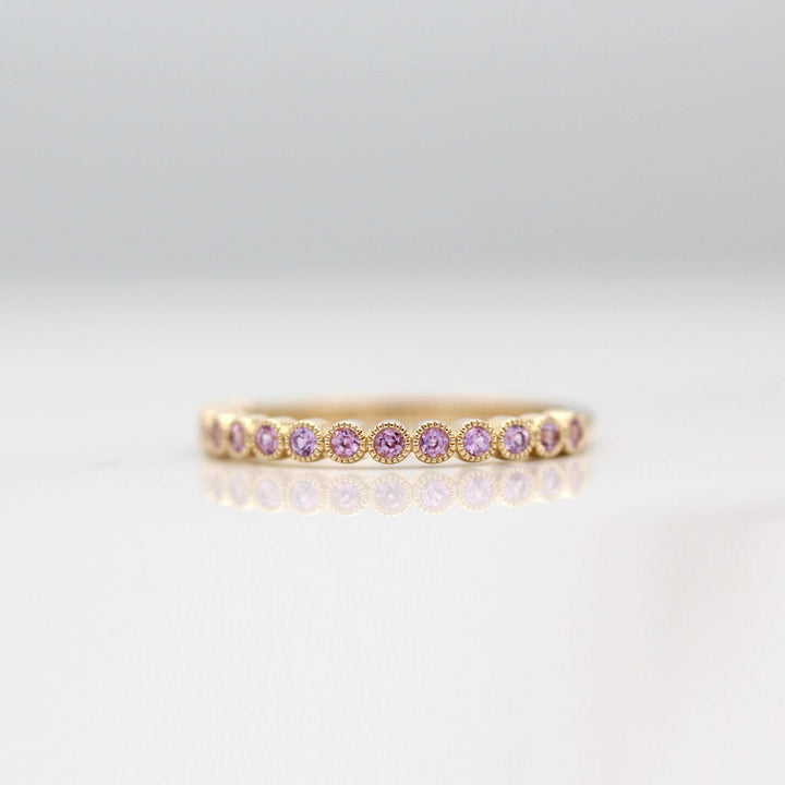 Wedding Band The Birthstone Florence Wedding Band with Purple Sapphire (February)