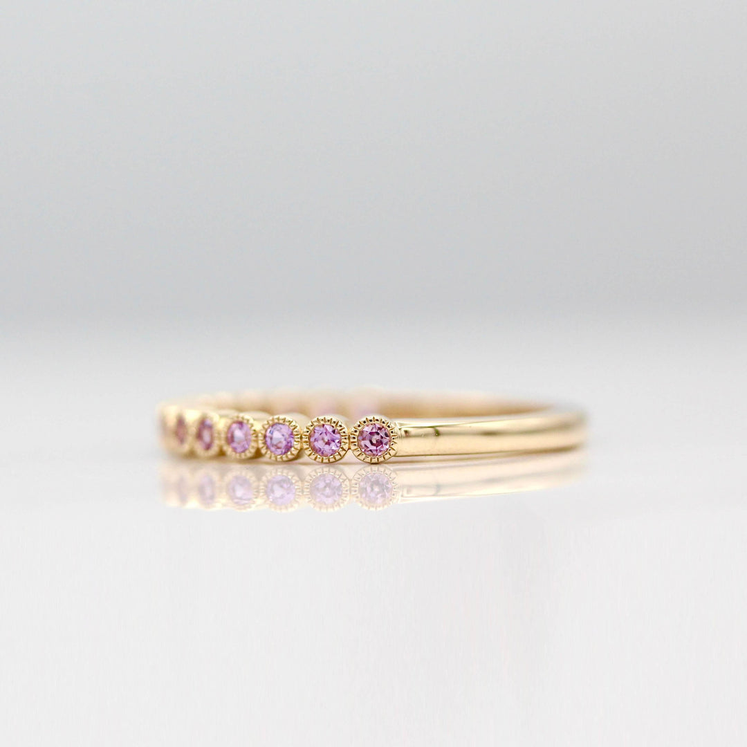 Wedding Band The Birthstone Florence Wedding Band with Purple Sapphire (February)