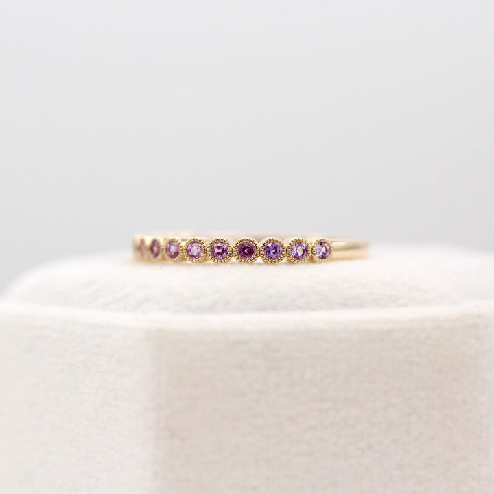 Wedding Band The Birthstone Florence Wedding Band with Purple Sapphire (February)