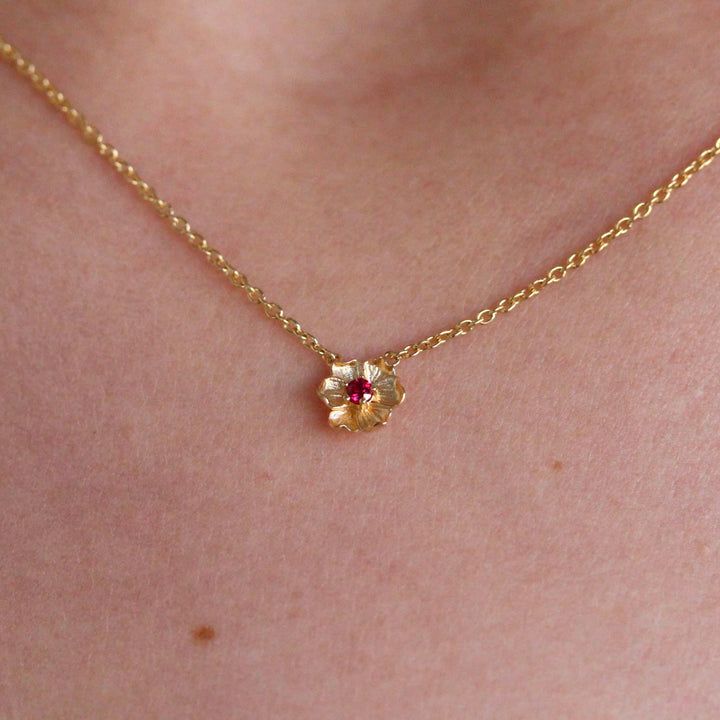 Necklace The July Birthstone Poppy Necklace with Ruby