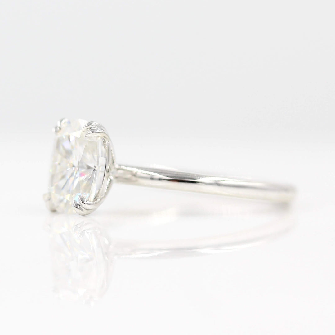 14k White Gold The Serena Ring (Elongated Cushion) in White Gold with 1.75ct Moissanite