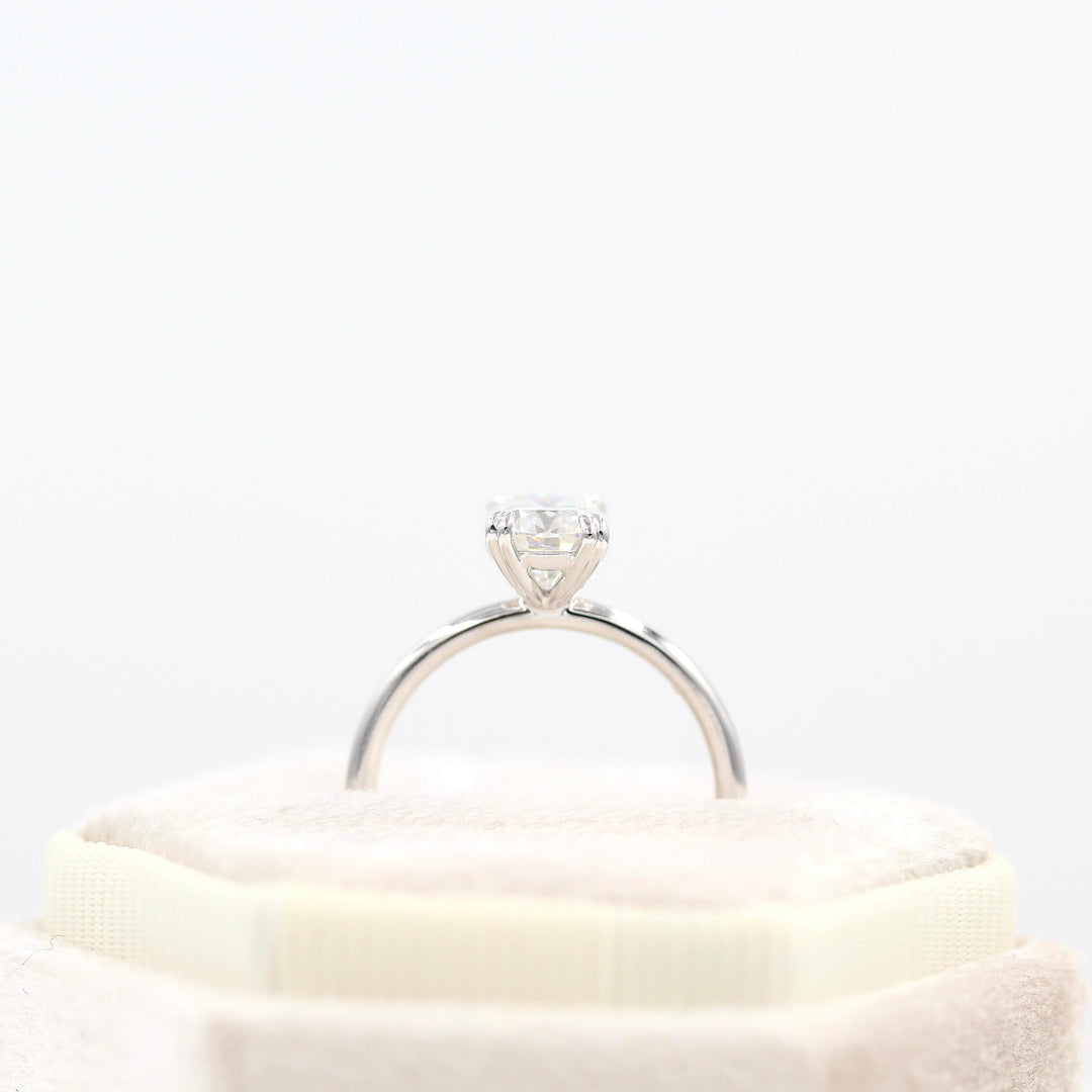 14k White Gold The Serena Ring (Elongated Cushion) in White Gold with 1.75ct Moissanite