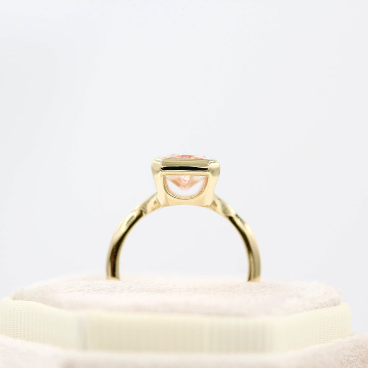 Ready to Ship Ring Lab-Grown Diamond / 14k Yellow Gold / 3.5ct The Stevie Ring (Radiant) in Yellow Gold with 3.5ct Pink Lab-Grown Diamond