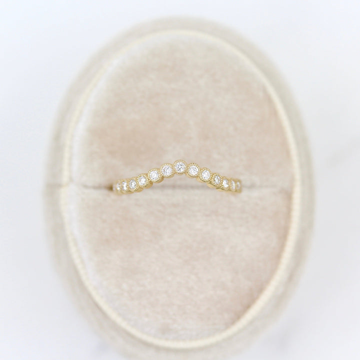 Wedding Band 14k Yellow Gold The Florence Contour Wedding Band in Yellow Gold