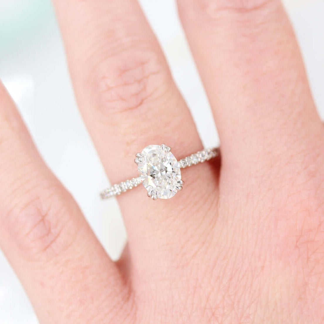 2 Carat | IGI Certified Oval Shape Lab Grown Blooming Petal Secret Halo Diamond  Engagement Ring For Women | 18K White Gold | FG-VS1-VS2 Quality Friendly  Diamonds - Walmart.com