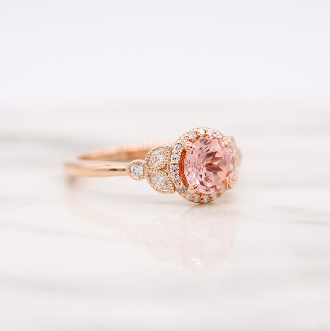 Peach deals pink sapphire