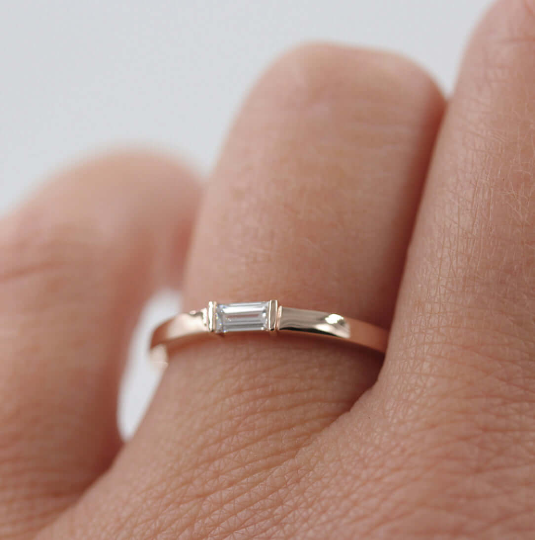 Single baguette 2025 diamond ring